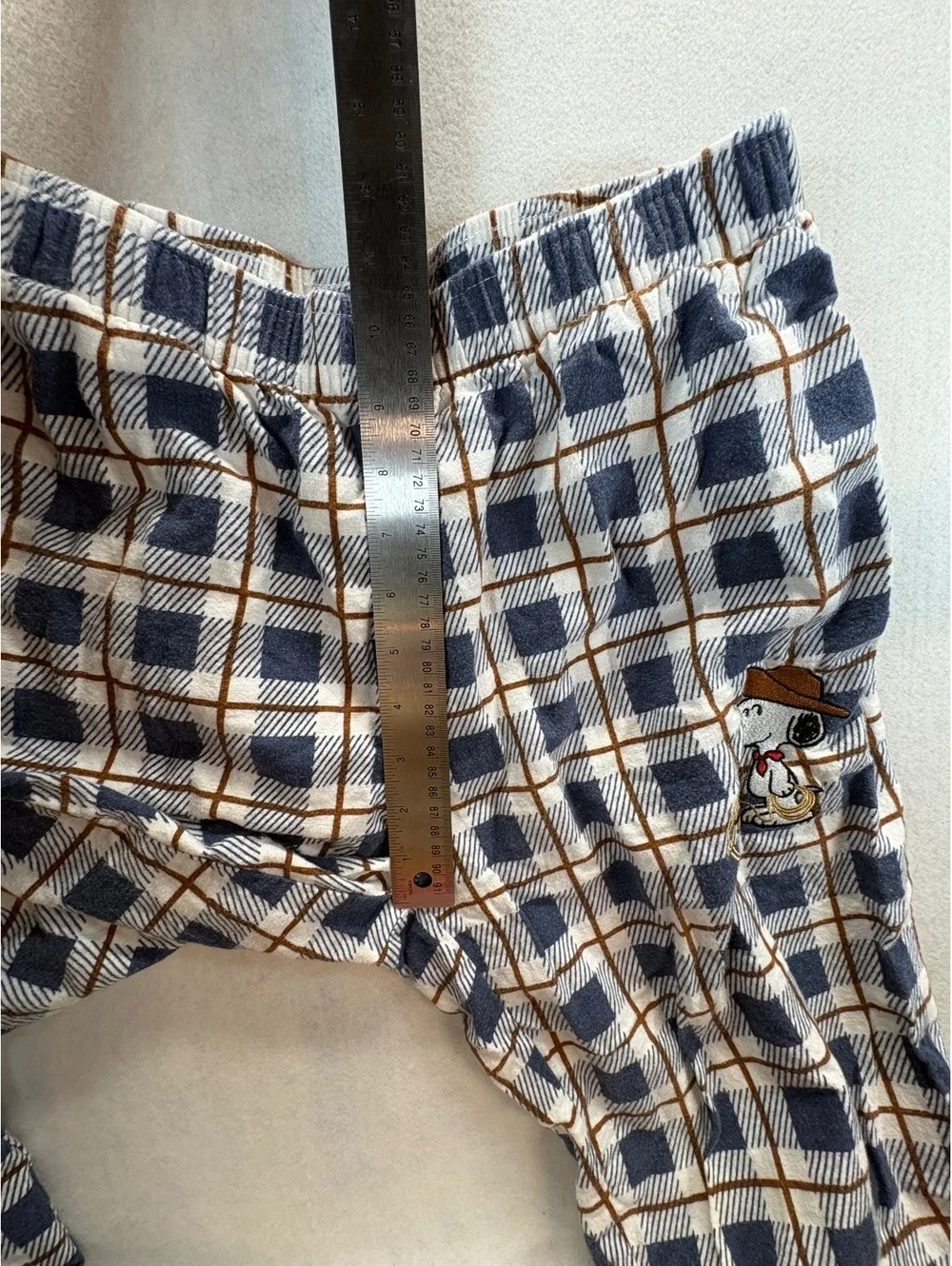 Peanuts x Aeropostale Western Snoopy Plaid Flannel Sleep Pants Unisex M